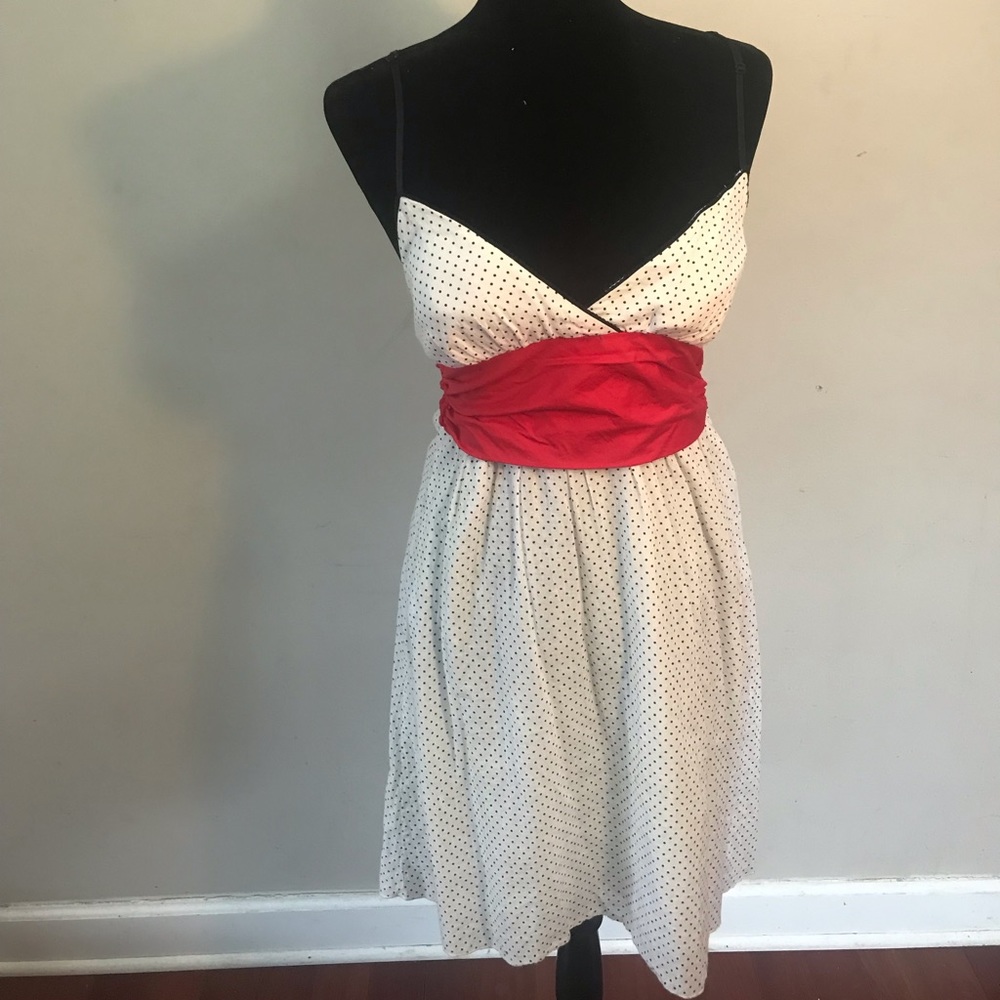 Black and white polka dot dress